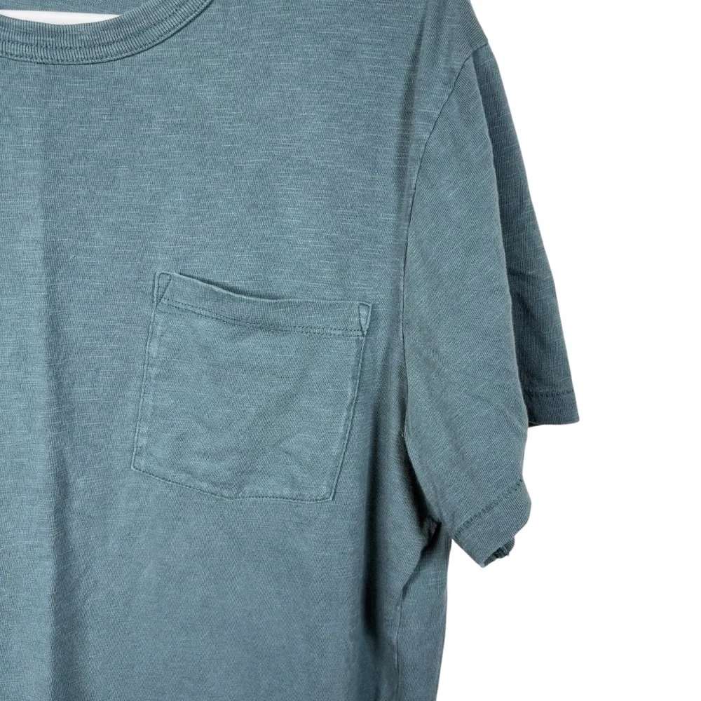 J. Crew Mens Large Garnet Dyed Slub Cotton Short Sleeve Crewneck Shirt J1785